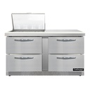 Continental Refrigerator SW60N12M-FB-D Mighty Top Sandwich Unit 60 inch 17 cu ft 4 drawers stainless steel