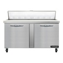 Continental Refrigerator SW60N16 Sandwich Unit 60W 17 cu ft capacity two-section with 16 pans and stainless steel top