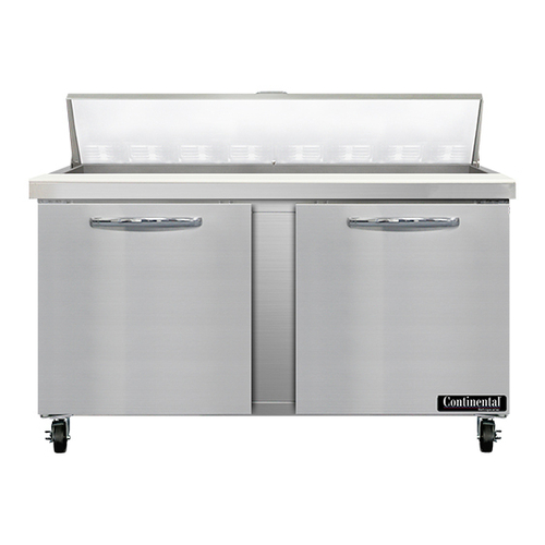 Continental Refrigerator SW60N16 Sandwich Unit 60W 17 cu ft capacity two-section with 16 pans and stainless steel top