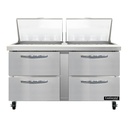 Continental Refrigerator SW60N24M-D Mighty Top Sandwich Unit 60 inch 17 cu ft capacity with drawers and stainless steel top