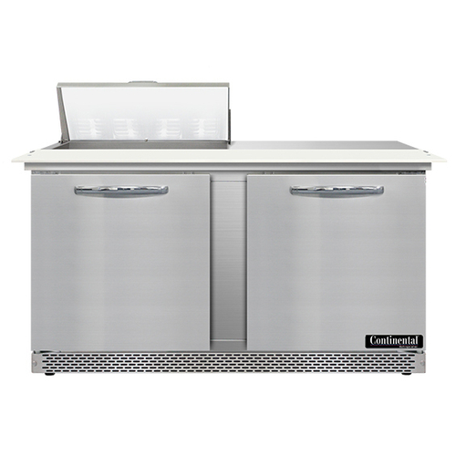Continental Refrigerator SW60N8C-FB Sandwich Unit Front Breather 60 inch 17 cu ft Capacity Stainless Steel