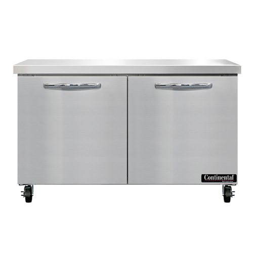 Continental Refrigerator SWF48N Work Top Freezer 48W 134 cu ft capacity two-section stainless steel flat top