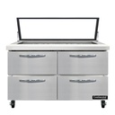 Continental Refrigerator SW48N18M-HGL-D Mighty Top Sandwich Unit 48 inch 134 cu ft capacity with Hinged Glass Lid