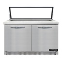 Continental Refrigerator SW48N18M-HGL-FB Mighty Top Sandwich Unit Hinged Glass Lid 48 inch 134 cu ft Capacity