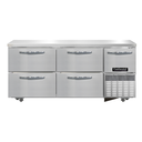 Continental Refrigerator RA68N-U-D Undercounter Refrigerated Base 68W Stainless Steel 4 Drawers 1 Door