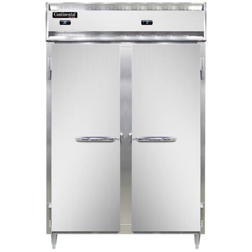 Continental Refrigerator D2RFNSA Designer Line Refrigerator Freezer Two Section Stainless Steel Exterior