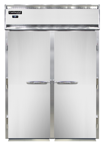 Continental Refrigerator D2RINSA-E Designer Line Extra-High Roll-In Refrigerator Two-Section Stainless Steel 1/2 HP