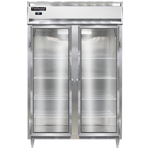 Continental Refrigerator D2RSNGD Designer Line Refrigerator Two Section 50 Cu Ft Self Contained Aluminum Stainless Steel