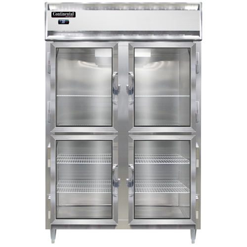Continental Refrigerator D2RSNGDHD Designer Line Refrigerator Two Section Self Contained Aluminum Stainless Steel