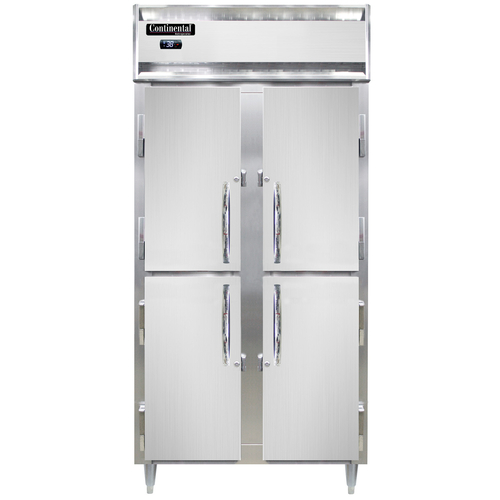Continental Refrigerator D2RSENSSHD Designer Slim Line Refrigerator 36-1/4W Two Section Stainless Steel