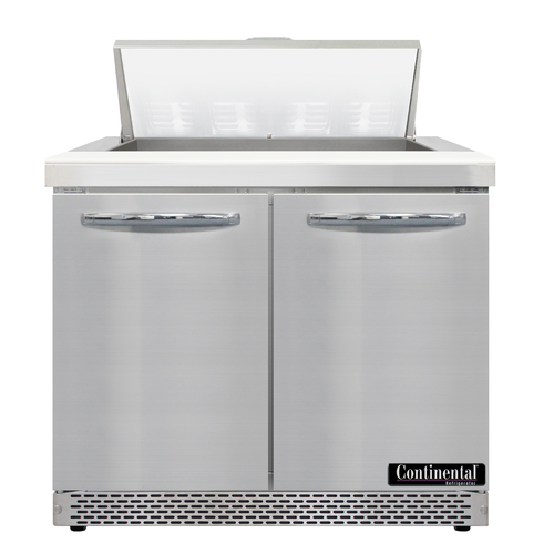 Continental Refrigerator D36N8-FB Designer Line Sandwich Unit 36 inch Front Breather Stainless Steel 2 Section