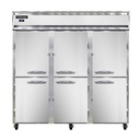 Continental Refrigerator 3RSNHD Reach In Three Section Stainless Steel Half Height Solid Door Refrigeration Unit