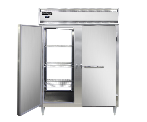 Continental Refrigerator D2RFENSAPT Designer Line Refrigerator Freezer Pass-Thru 57W Two-Section Stainless Steel