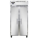 Continental Refrigerator 2RSESN Slim Line Refrigerator Reach In 36-1/4W Two Section Stainless Steel Full Height Doors