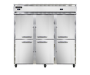 Continental Refrigerator 3RFFNHD Reach-In Three-Section Refrigerator Freezer Stainless Steel Half-Height Solid Doors
