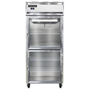 Continental Refrigerator 1RXSNSSGDHD Extra Wide Reach In Display Refrigerator 36-1/4 inch Stainless Steel Half Doors