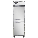Continental Refrigerator 1FSNSAHD Freezer Reach In One Section Stainless Steel Aluminum Half Height Solid Doors