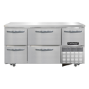 Continental Refrigerator RA60SN-U-D Undercounter Refrigerated Base 60 inch Stainless Steel Drawers and Door