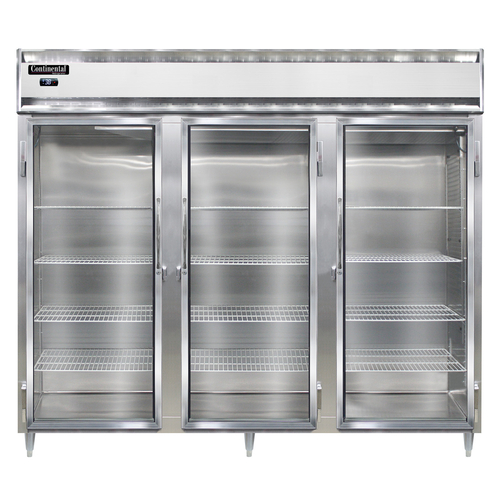 Continental Refrigerator D3RENSAGD Designer Line Wide Refrigerator 85-1/5 inch Three Section Stainless Steel
