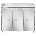 Continental Refrigerator DL3WE-SS Designer Line Heated Cabinet Extra Wide Reach In Three Section 75 Cu Ft Capacity Stainless Steel
