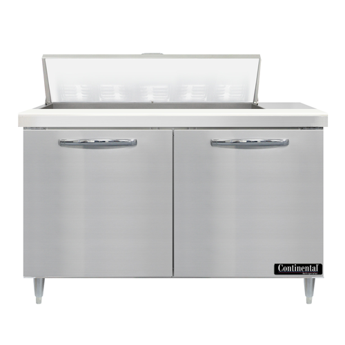 Continental Refrigerator D48N10 Designer Line Sandwich Unit 48 inch with 10 Pans and Stainless Steel Finish