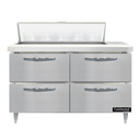 Continental Refrigerator D48N10-D Designer Line Sandwich Unit 48 inch Two Section with 10 Pans and 4 Drawers