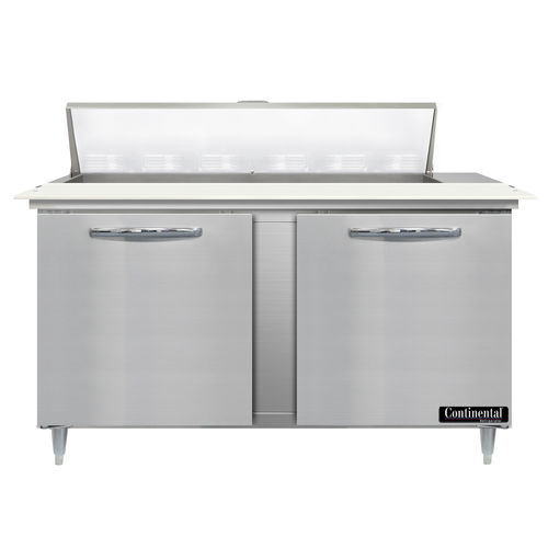 Continental Refrigerator D60N12C Designer Line Sandwich Unit 60 inch Two Section with Pans and Cutting Board