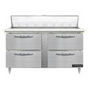 Continental Refrigerator D60N16C-D Designer Line Sandwich Unit 60 inch two section with drawers and stainless steel top