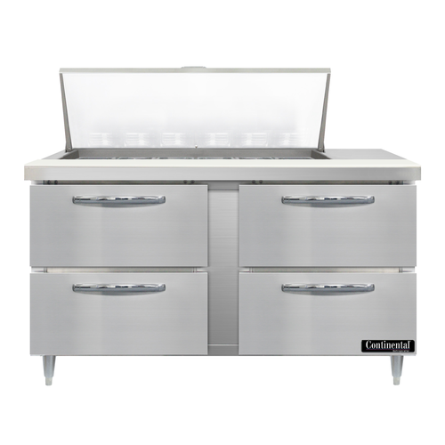 Continental Refrigerator D60N18M-D Designer Line Mighty Top Sandwich Unit 60W Two Section Stainless Steel