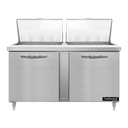 Continental Refrigerator D60N24M Designer Line Mighty Top Sandwich Unit 60W Two Section Stainless Steel 1/3 HP