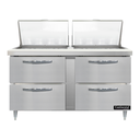 Continental Refrigerator D60N24M-D Designer Line Mighty Top Sandwich Unit 60 inch with 4 drawers and stainless steel top