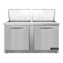 Continental Refrigerator D60N24M-FB Designer Line Mighty Top Sandwich Unit 60 inch Front Breather Stainless Steel