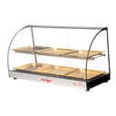 Skyfood Equipment FWD2-33-6P 33W Countertop Food Warmer Display Case with Shelves and Stainless Steel Pans