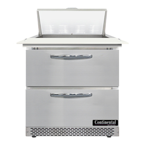 Continental Refrigerator SW32N8C-FB-D Sandwich Unit Front Breather 32W 9 cu ft Capacity Stainless Steel Top