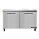 Continental Refrigerator SW48N Work Top Refrigerator 48W 134 cu ft capacity two-section stainless steel flat top