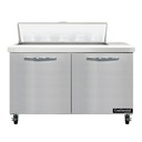 Continental Refrigerator SW48N10 Sandwich Unit 48W 134 cu ft capacity two-section with 10 pans and stainless steel top