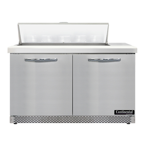 Continental Refrigerator SW48N10-FB Sandwich Unit Front Breather 48 inch 134 cu ft 2 Section Stainless Steel