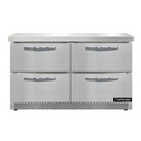 Continental Refrigerator SW48N-FB-D Work Top Refrigerator Front Breather 48 Inch 134 cu ft Two Section Stainless Steel