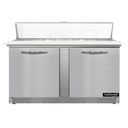 Continental Refrigerator SW60N16C-FB Sandwich Unit Front Breather 60 inch 17 cu ft Two Section with Pans and Cutting Board
