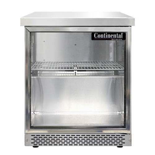 Continental Refrigerator SWF27NGD-FB Work Top Display Freezer 27 Inch Stainless Steel One Section 7.4 Cu Ft Capacity