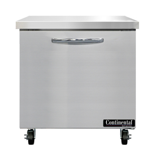 Continental Refrigerator SWF32N Work Top Freezer 32W 9 cu ft capacity one section stainless steel flat top