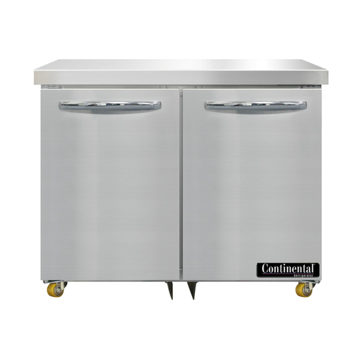 Continental Refrigerator D36N-U Designer Line Undercounter Refrigerator 36W Two Section Stainless Steel Energy Star