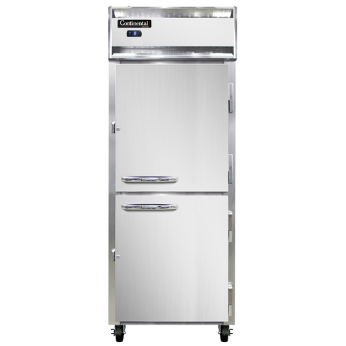 Continental Refrigerator 1FESNSSHD Extra Wide Freezer Reach In 28-1/2W One Section Stainless Steel Self Contained