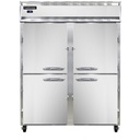 Continental Refrigerator 2FESNHD Extra-Wide Freezer Reach-In 57W Two-Section Stainless Steel Half-Height Doors