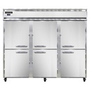 Continental Refrigerator 3FESNHD Extra-Wide Freezer Reach-In 85-1/2W Three-Section Stainless Steel Half-Height Doors
