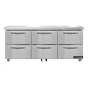 Continental Refrigerator SW72N-U-D Undercounter Refrigerator 72W 20.6 cu ft capacity three-section with drawers
