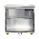 Continental Refrigerator SW32NGD-U Undercounter Display Refrigerator 32W 9 cu ft capacity glass door stainless steel