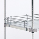 Metro L18WC Super Erecta 4" High Ledge for Solid Shelving, Chrome, 18"