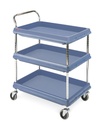 Metro BC2030-3DMB Deep Ledge 3-Shelf Utility Cart with Microban, Blue, 20" x 30"
