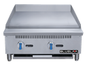 Blue Air BLGM24-20D Commercial Countertop Gas Griddle with Dual Burners and Heavy-Duty Stainless Steel Construction